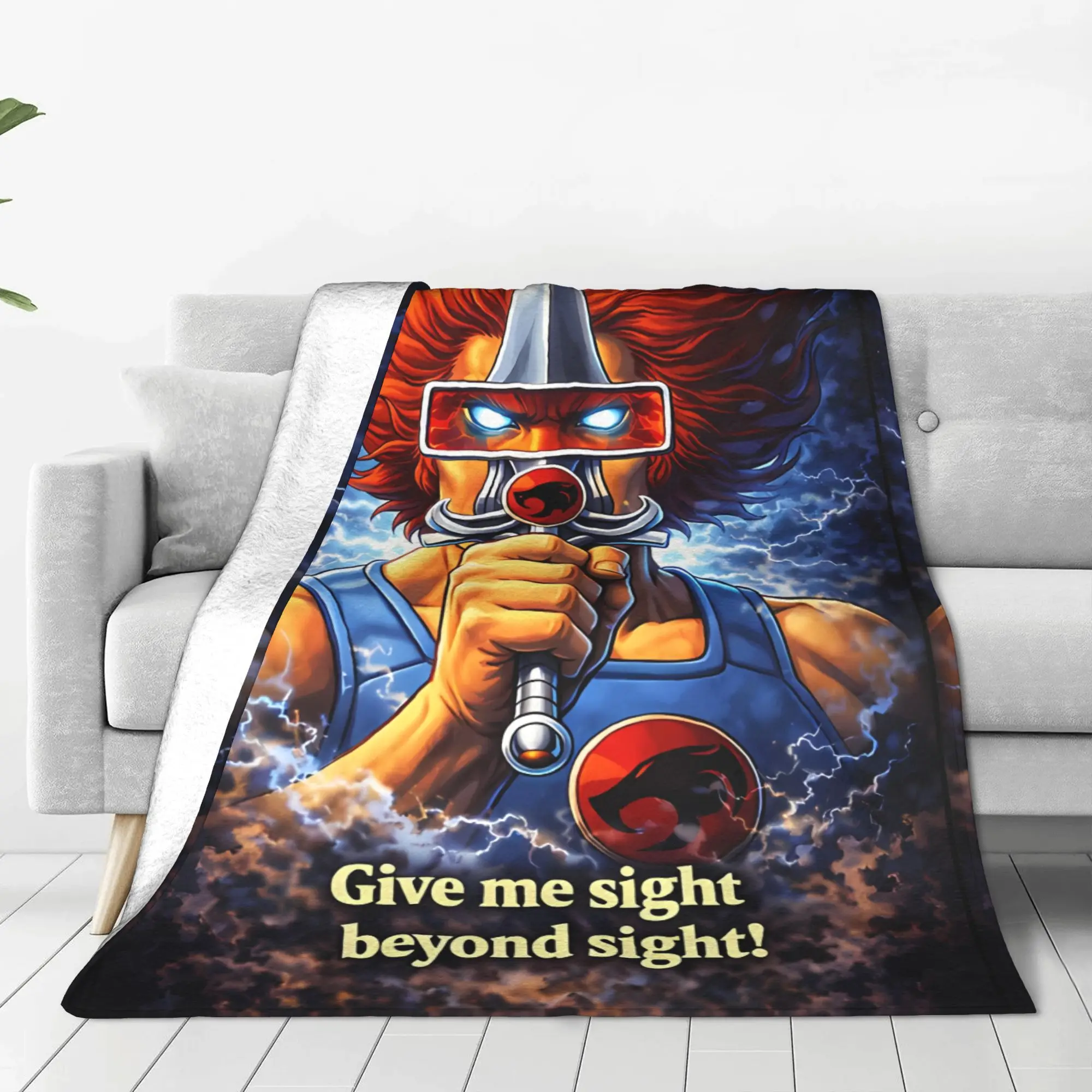 1PC Give Me Sight Beyond Sight ThunderCats Home Room Decorations Winter Blankets For Adults Bedding Home Interior Sofa Knee