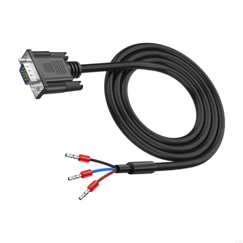 RS232 Compatible DB9s Serial Cable 9 Pin Male Connector for Stable Transmission K1KF