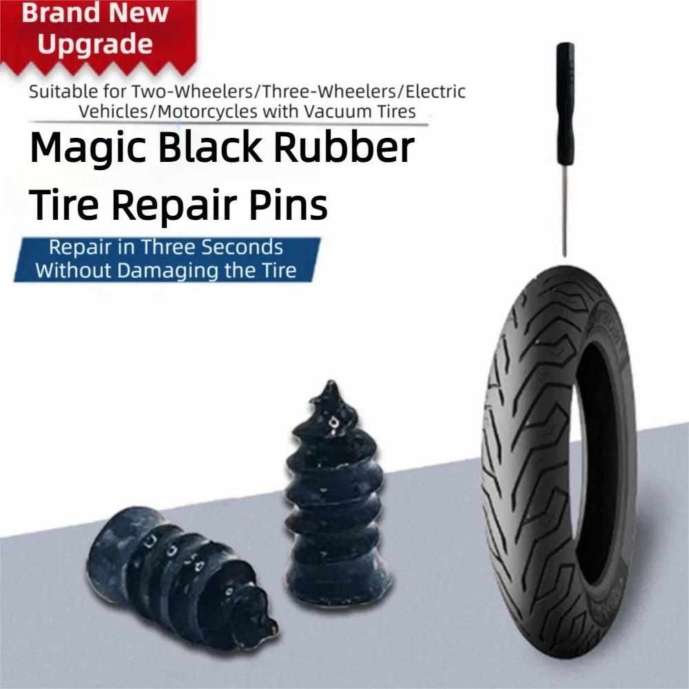 10/20Pcs Rubber Car Tyre Repair Nail Self-Service Tool Universal Self-Tapping Screw Tubeless Repair Safety Tyre Repair Kit