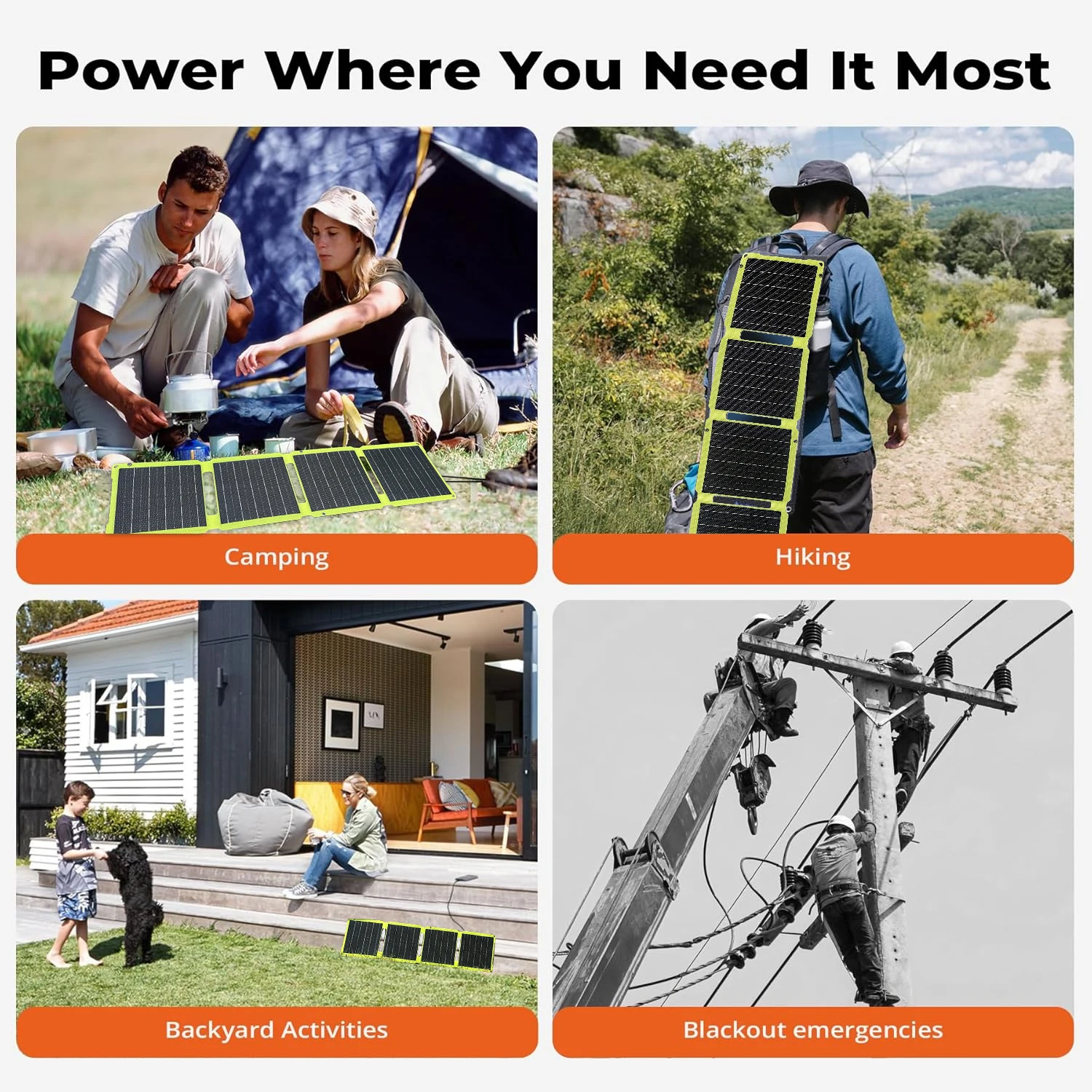 2000W powerful portable foldable solar panel flexible 5v USB A C cell phone battery charger DC 12V plate for power station image 6
