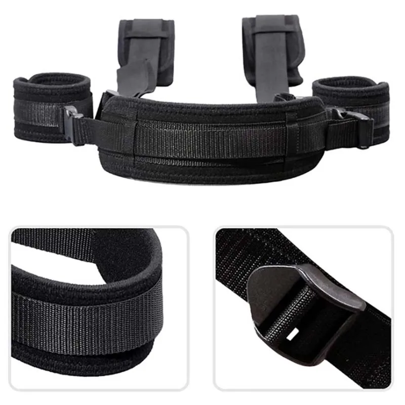 BDSM مجموعة عبودية الجنس غرفة نوم الكبار الجنس سوينغ عبودية ضبط النفس حبل قابل للتعديل مع أصفاد الرقبة والساقين القيود الأشرطة ل