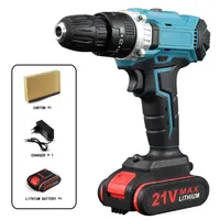 21V 1000W Electric Impact Drill 2 in 1 Electric Wireless Screwdriver Drill 2 Speed Power Tools Mini Battery Electric Screwdriver