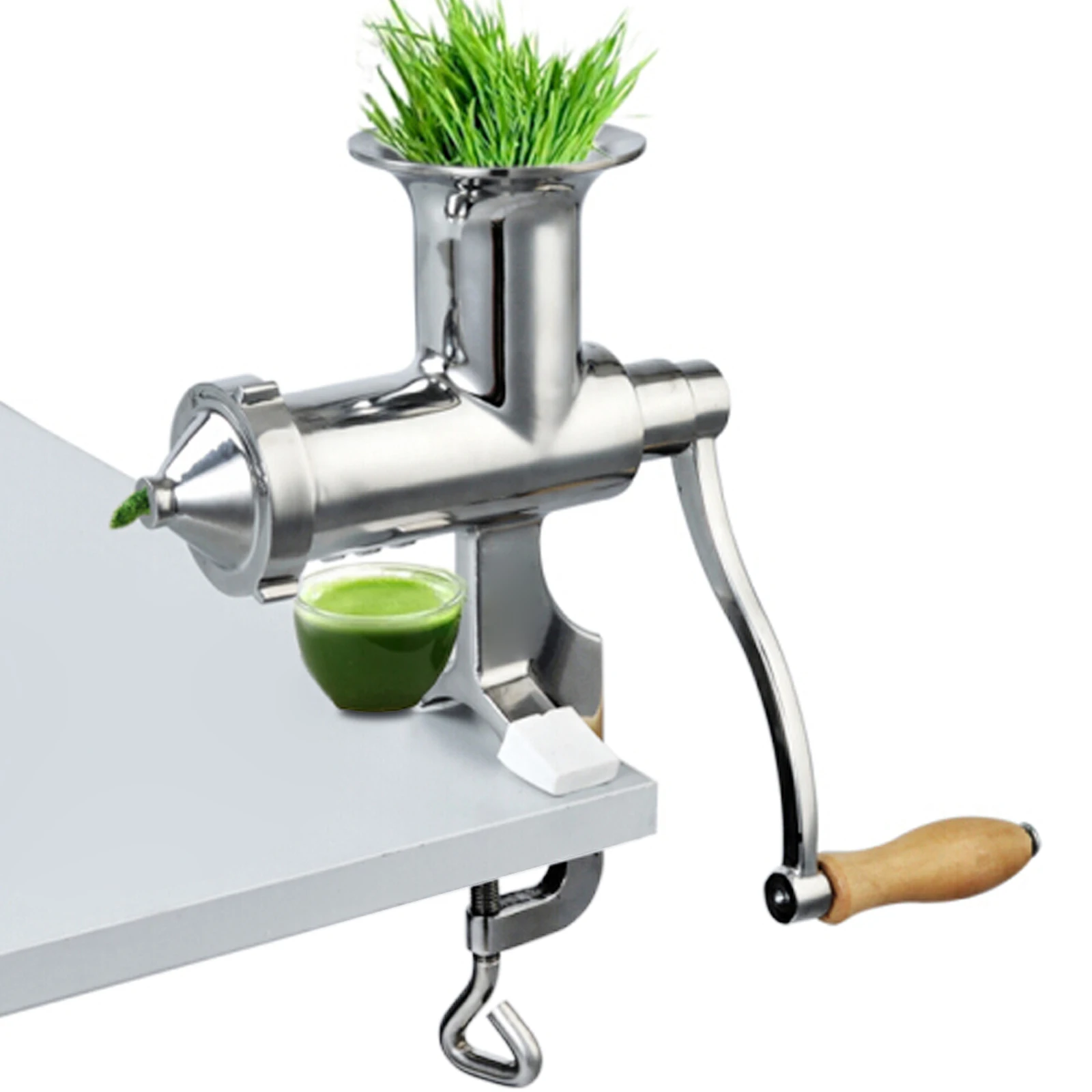 VEVOR Portable Wheatgrass Extractor with 3 Sieves Manual Stainless Steel Wheatgrass Juicers for Wheat Grass Fruit Vegetable