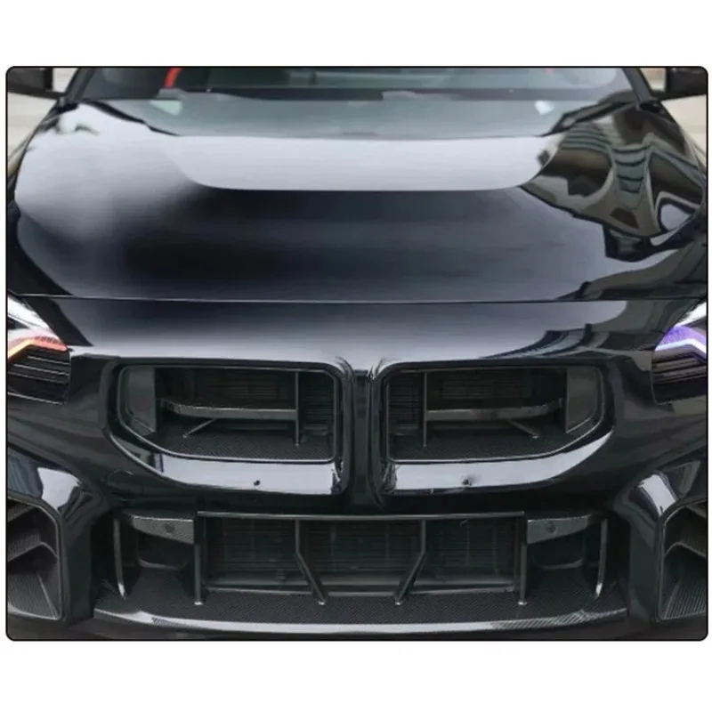 2023+ Hot Selling Real Dry Carbon Fiber Car Grills For BMW M2 G87 Carbon Fiber Modified CS Style Grille