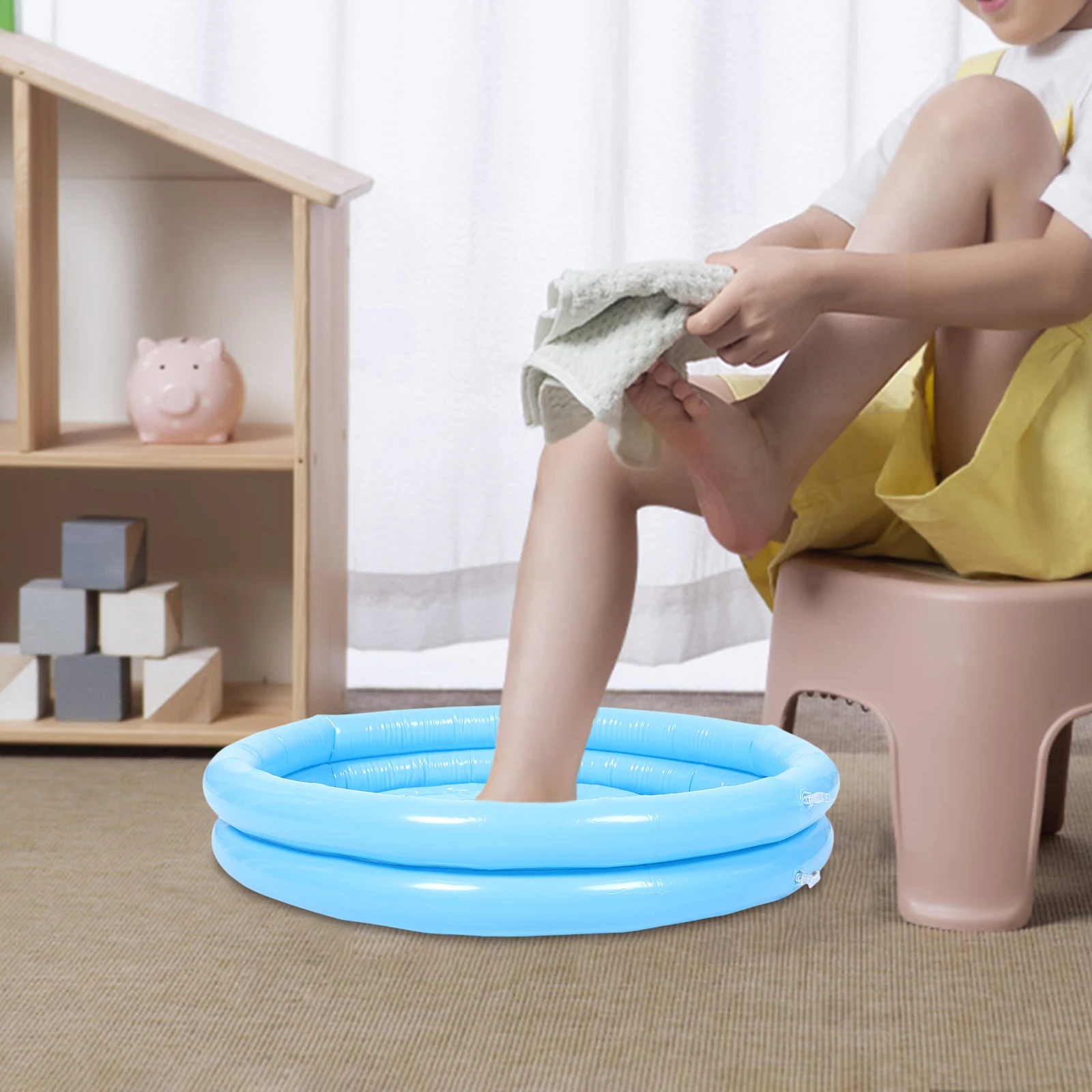 

Inflatable Bath Pool Foldable Spa Tub Portable Wash Basin for Travel Home with Pump Lightweight Compact Pedicure Spa Tub