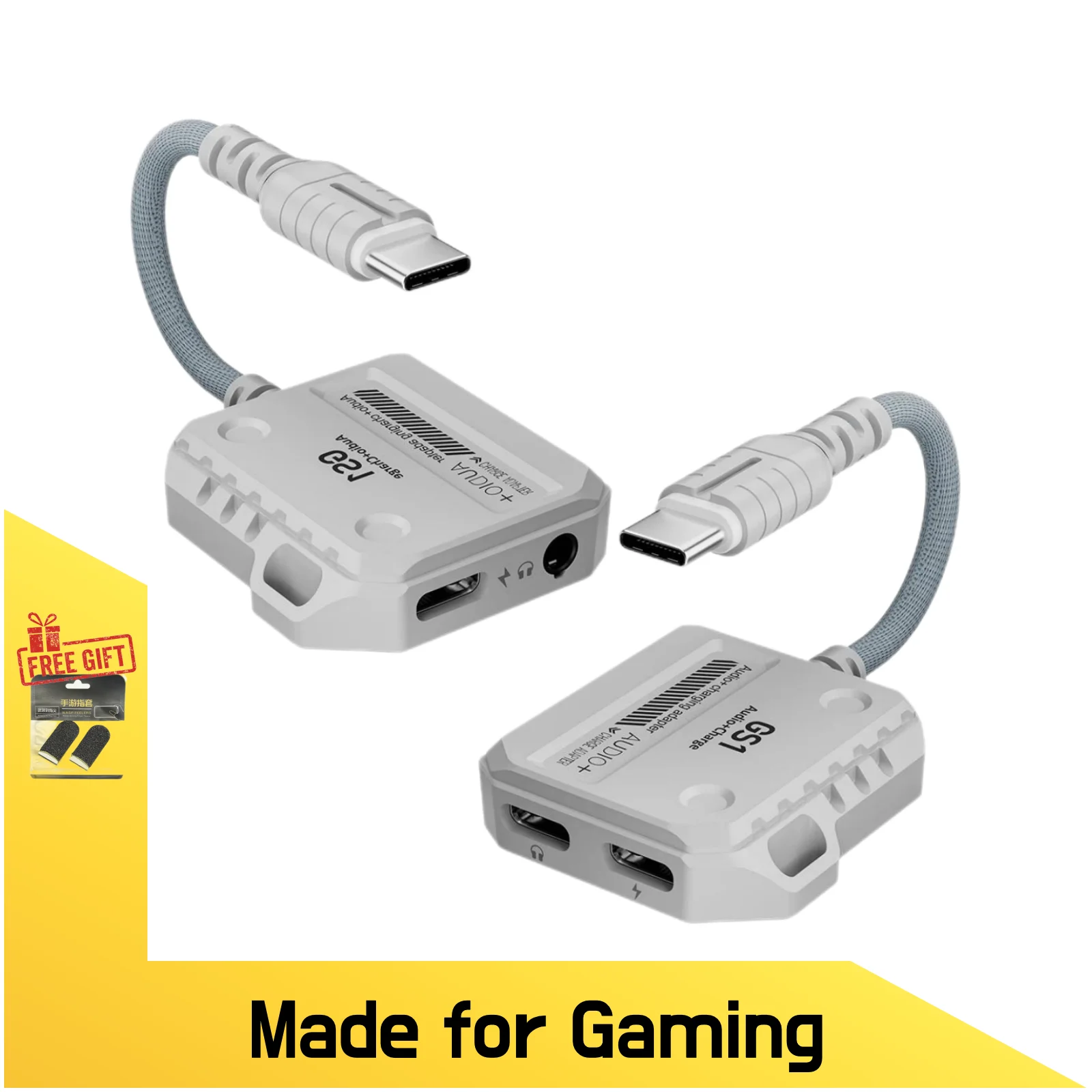 Image of PLEXTONE GS1, USB-C auf 3,5 mm/USB-C Audio-Adapter mit 60 W Aufladung, kompatibel mit iPad Pro/iPhone 15/16