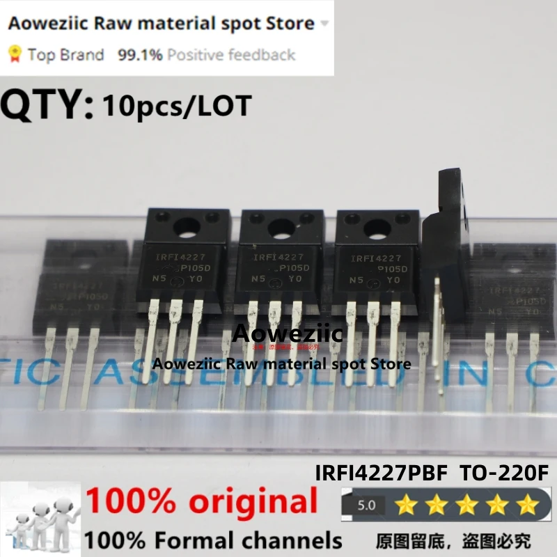 

Aoweziic 100% New Imported Original IRFI4227PBF IRFI4227 TO-220F 200V 26A IRFI1310NPBF IRFI1310N TO-220F 100V 24A