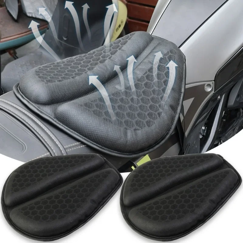 

Motorcycle Seat Cushion 3D Honeycomb Anti-slip Motorcycle Gel Seat Cushion Moto Pressure Relief Ride Seat Pad Moto Accessories