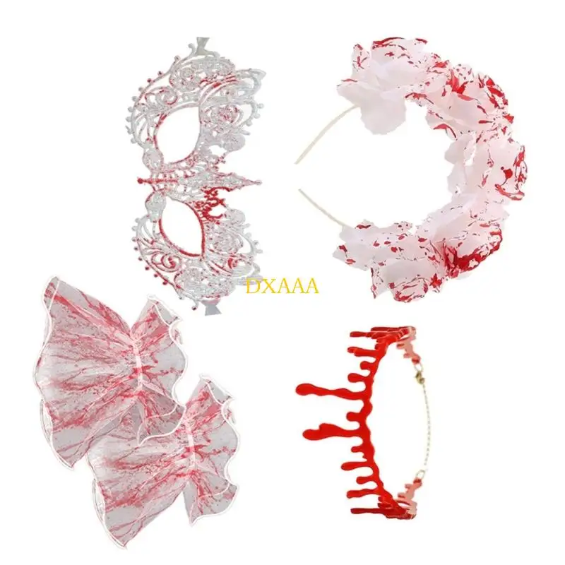 DXAA Lightweight Practical Terrifying Costume Accessory Photo Props Set For Scary Cosplay Makeup And Halloween Celebrations