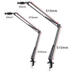 Supporto per braccio per microscopio, supporto per microscopio con staffa in metallo regolabile universale a sbalzo compatibile con videocamera per microscopio