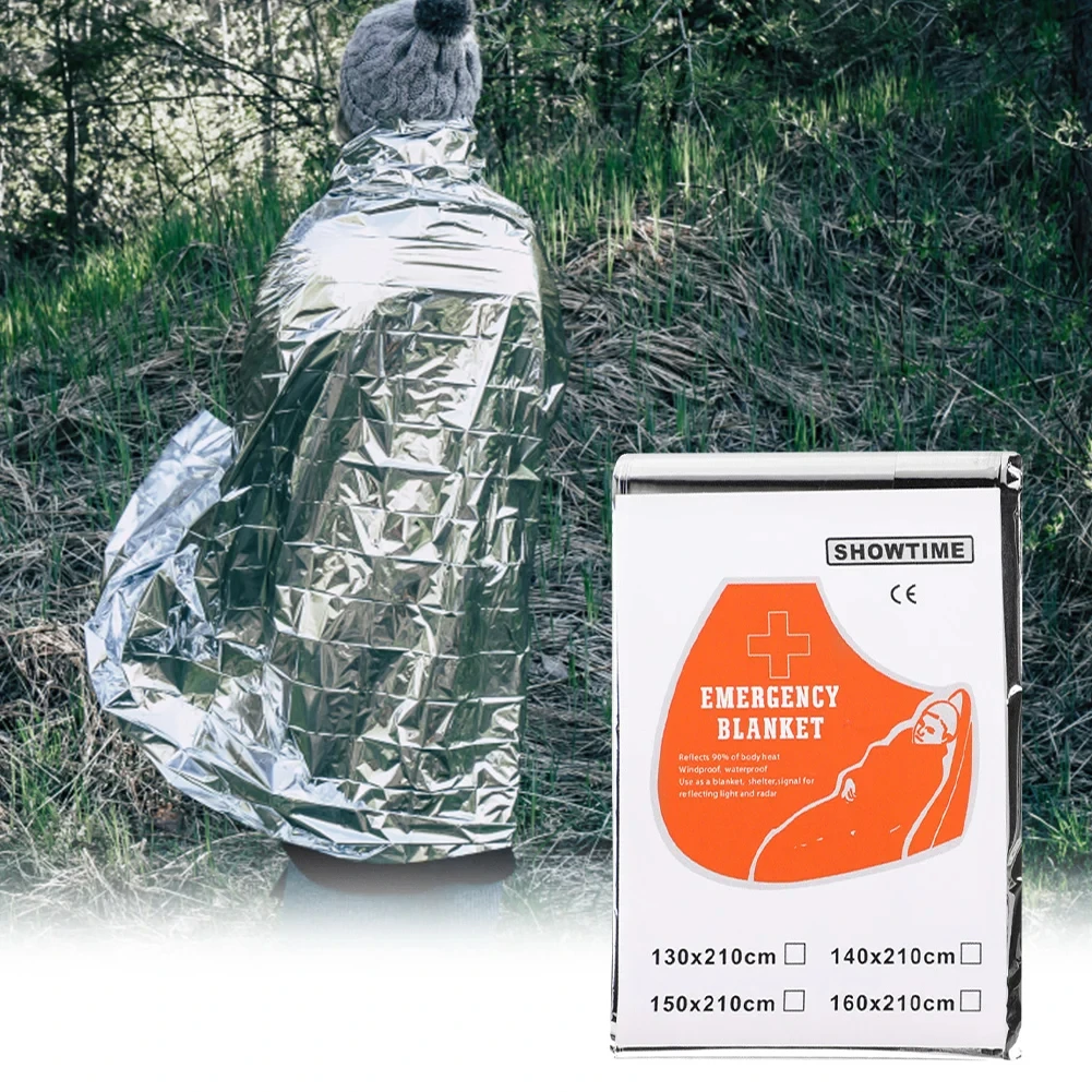 Emergency Rescue Heat Preservation Blanket Reflective Thermal Blanket Waterproof Rescue Blanket Foil for Outdoors Camping Hiking