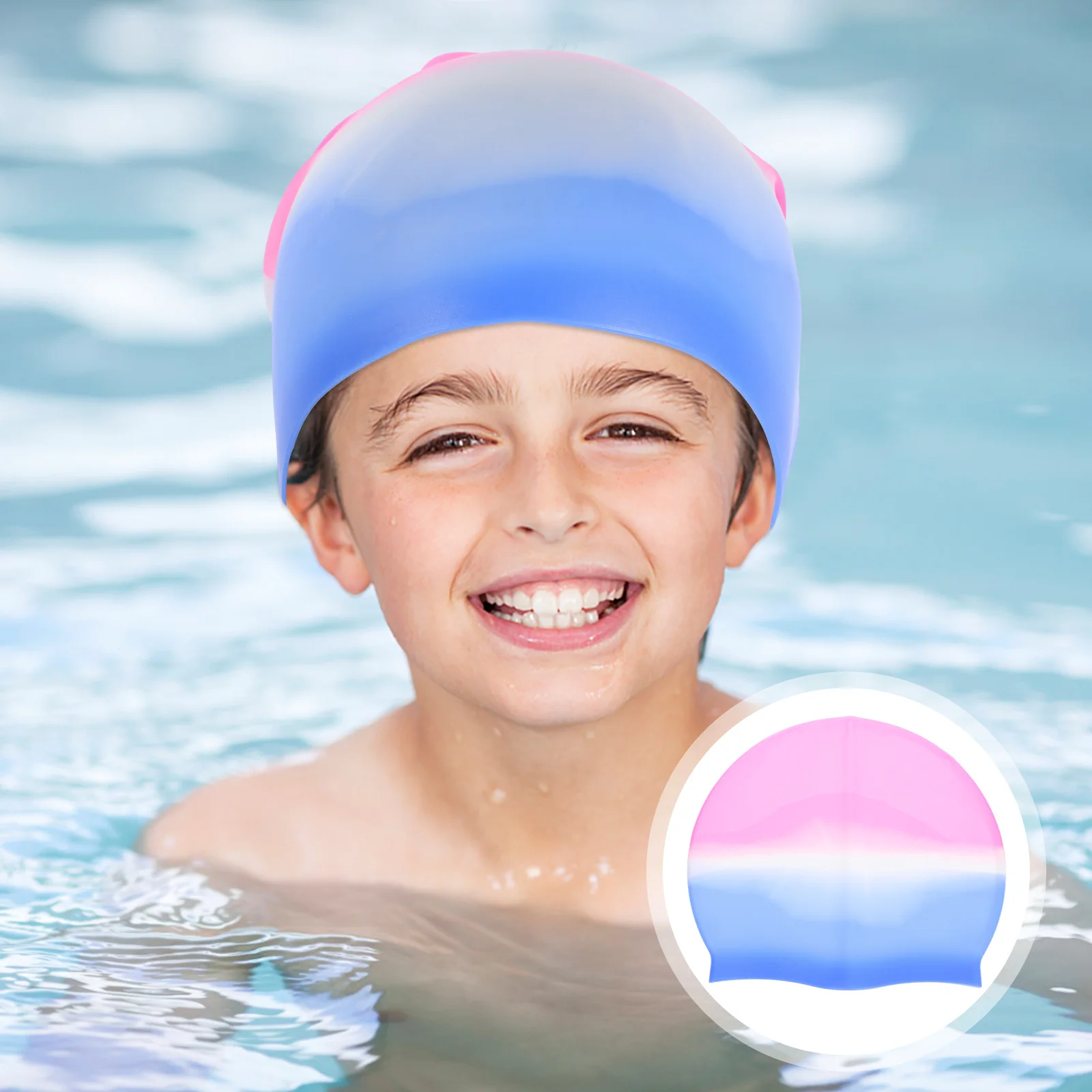 

Swimming Hat Silicone Material Comfortable Non-Skid Swim Cap for Hair Protection Unisex Swim Hats Water Caps for Swimming