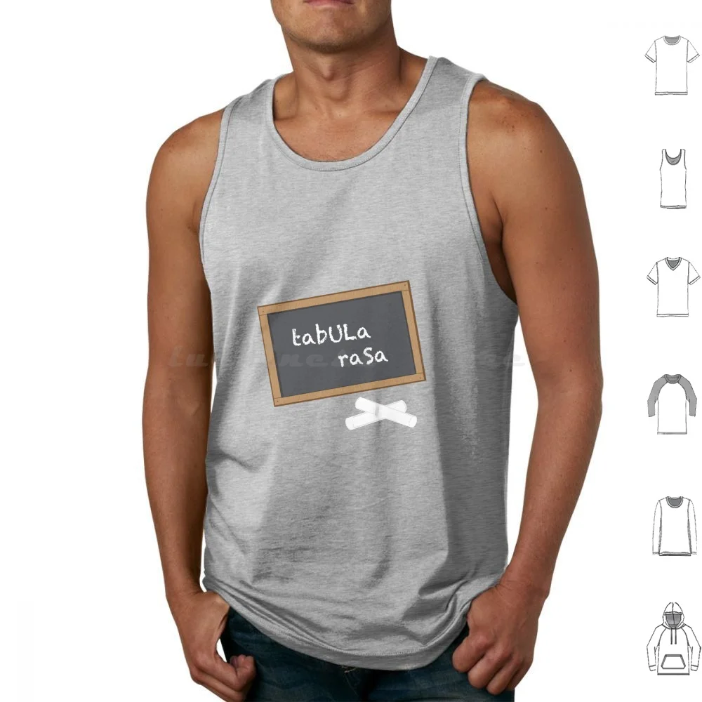 Tabula Rasa Tank Tops Vest Sleeveless Tabula Rasa Blank Slate Mind Philosophy Psych Joke Pun Science Humour Humor Funny Geek