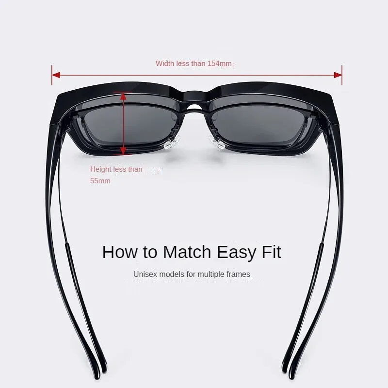 Mirror frame, sunglasses for driving, polarizing, nearsightedness, frame, one lens, dual-purpose, portable sunglasses