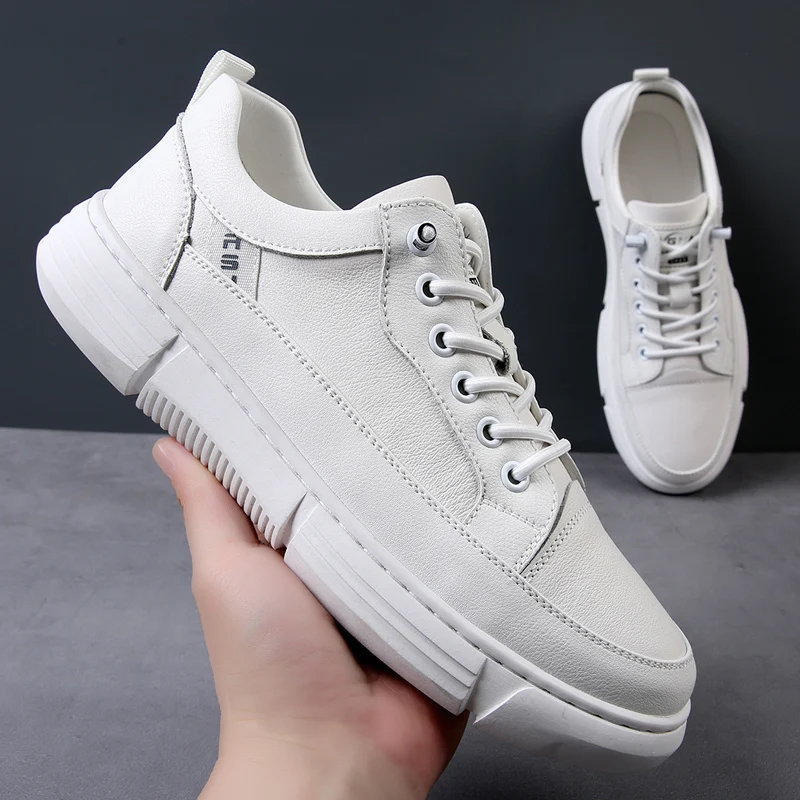 men white shoes Leather brand Men casual sneakers Luxury Rubber Casual Men Shoes outdoor breathabl Flats Driving Shoes Men flats