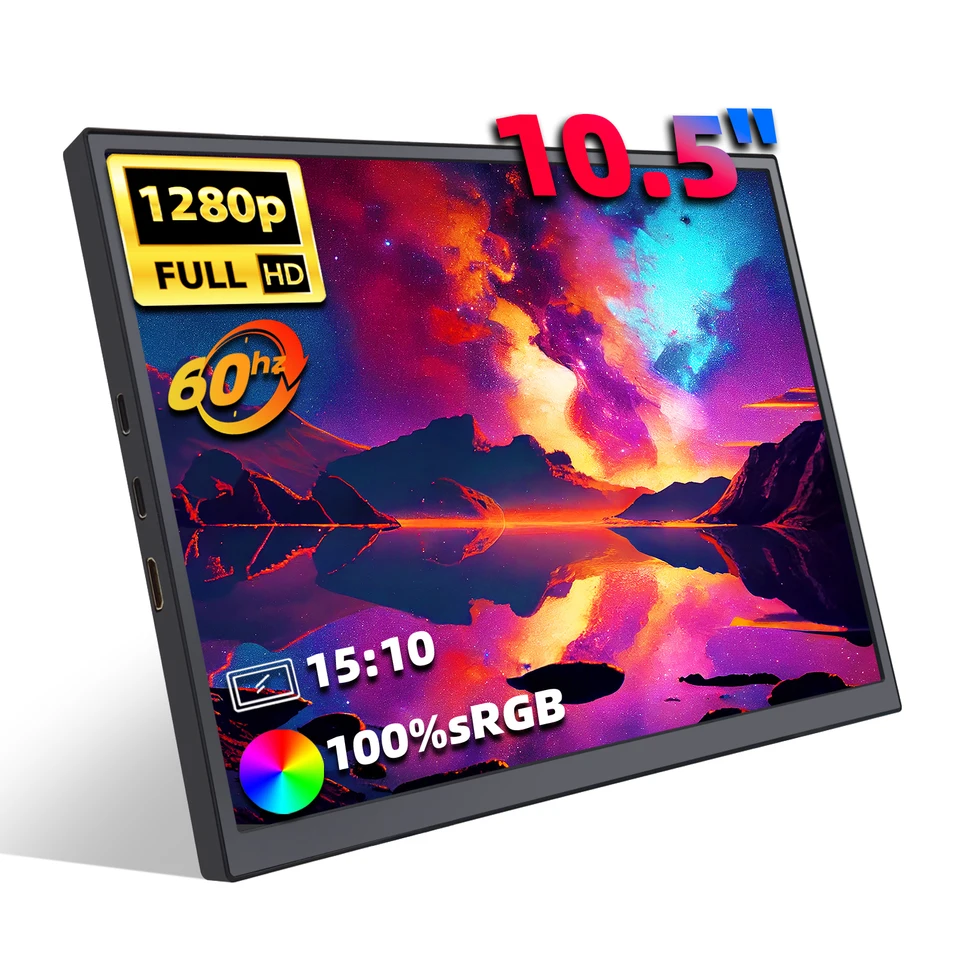 新品未使用☆ZSUS 10.5インチ モバイルモニター FHD 1280P S9485ab3dddc44eb89ce8de555220d