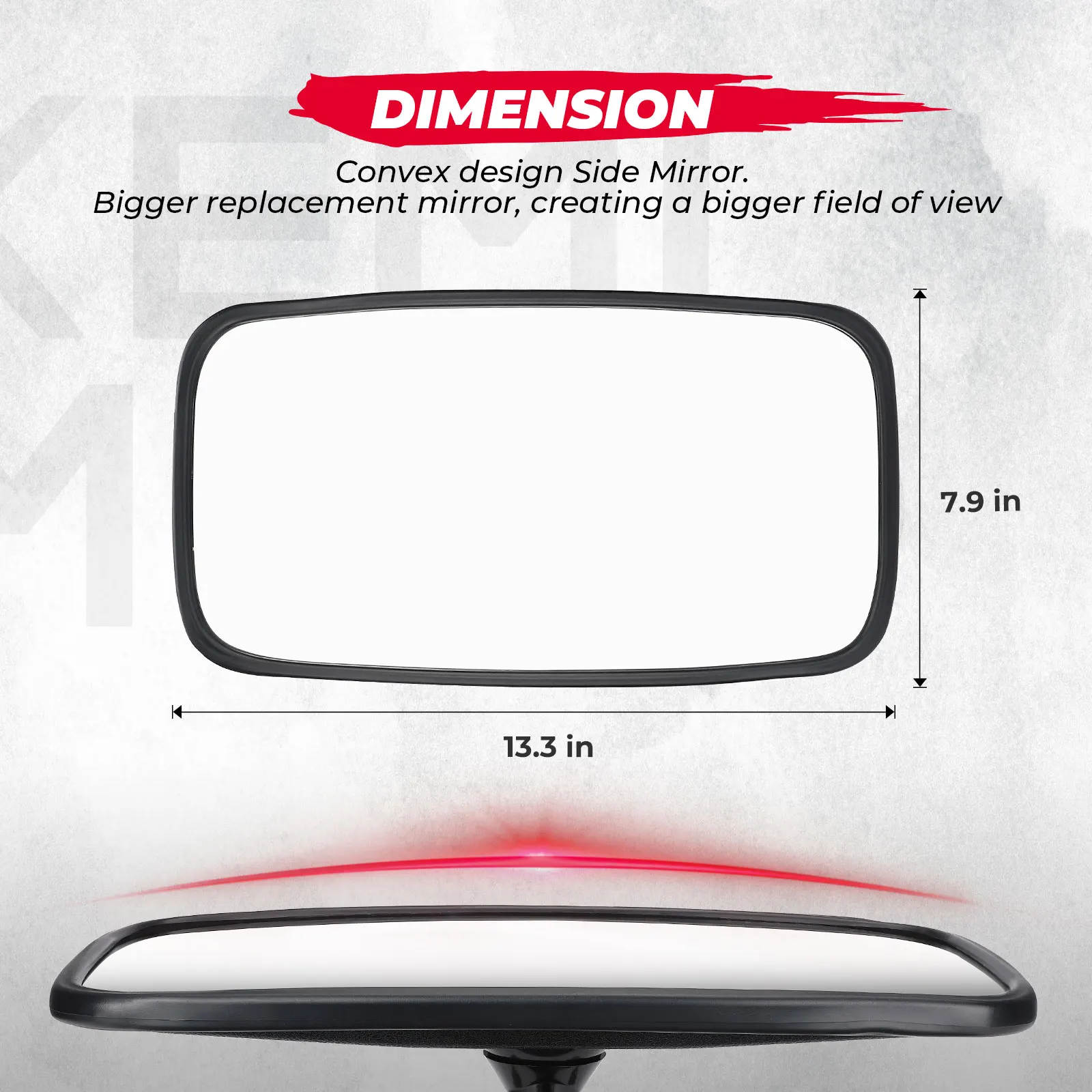 KEMIMOTO Rear View Side Mirror for 0.6\