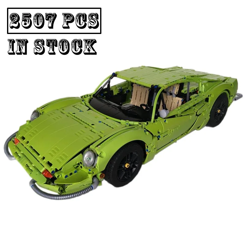 NEW 1:7 Scale Dino 246 GTB Fit technologys Building Block Hypercar Super Racing Car Assembly Toys Model Boy Birthday Gifts