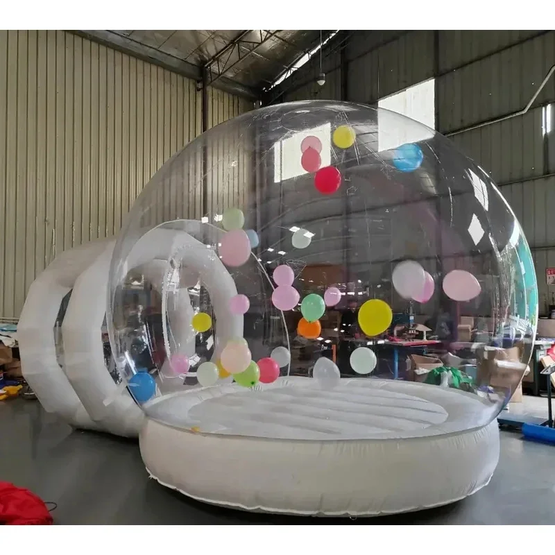 Casa de burbujas inflable de 3-4m, tienda de burbujas inflable mejorada con Base de salto, casa de globos de burbujas de PVC comercial, juguetes para niños