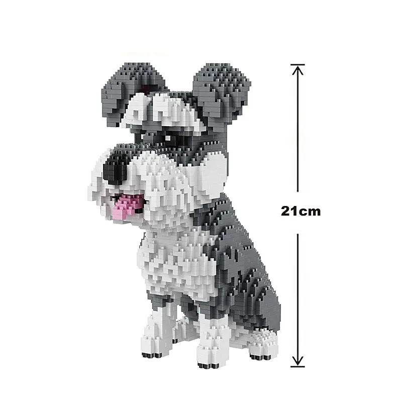 Micro-deeltjes bouwstenen voor kinderen, hond en kat dier assemblagemodel ornamenten, doe-het-zelf educatief speelgoed, onderwijs gif
