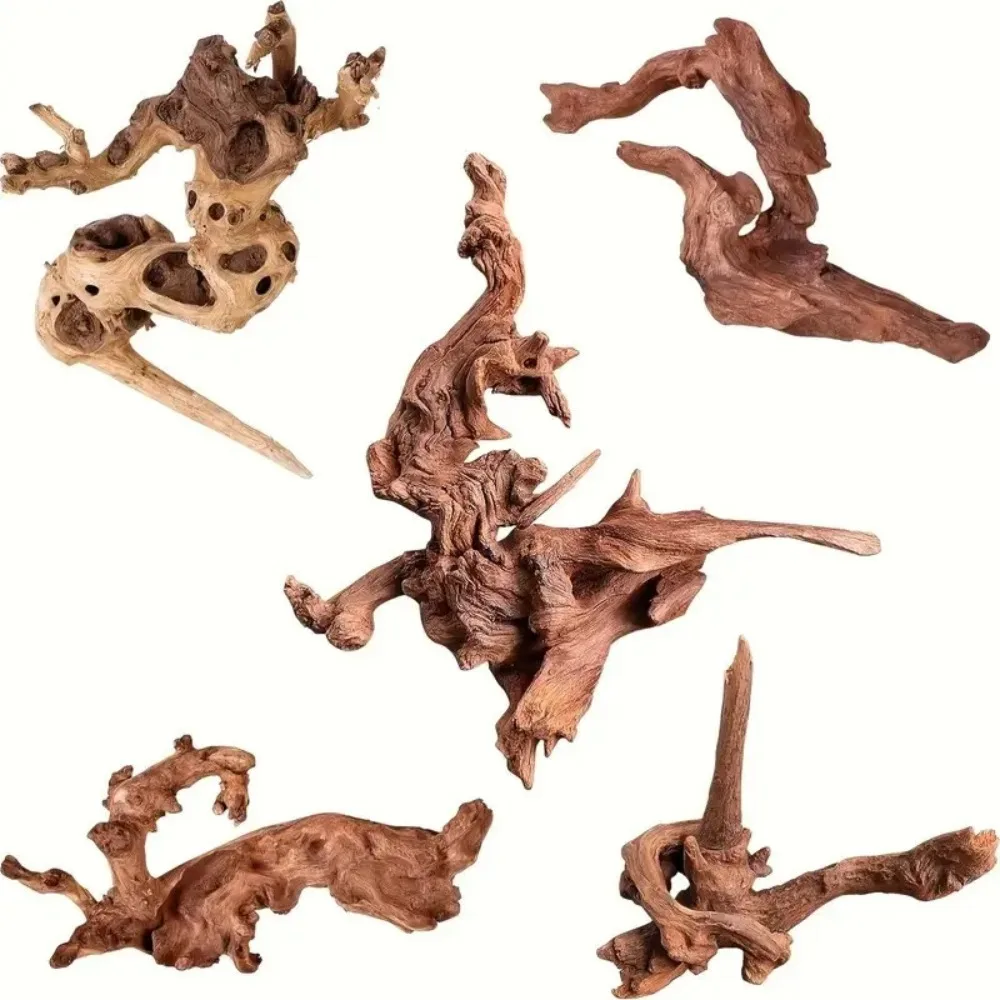 10-15cm Natural Driftwood Aquarium Decoration Premium Wood Fish Tank Ornament Realistic Aquascape for Aquatic Plant