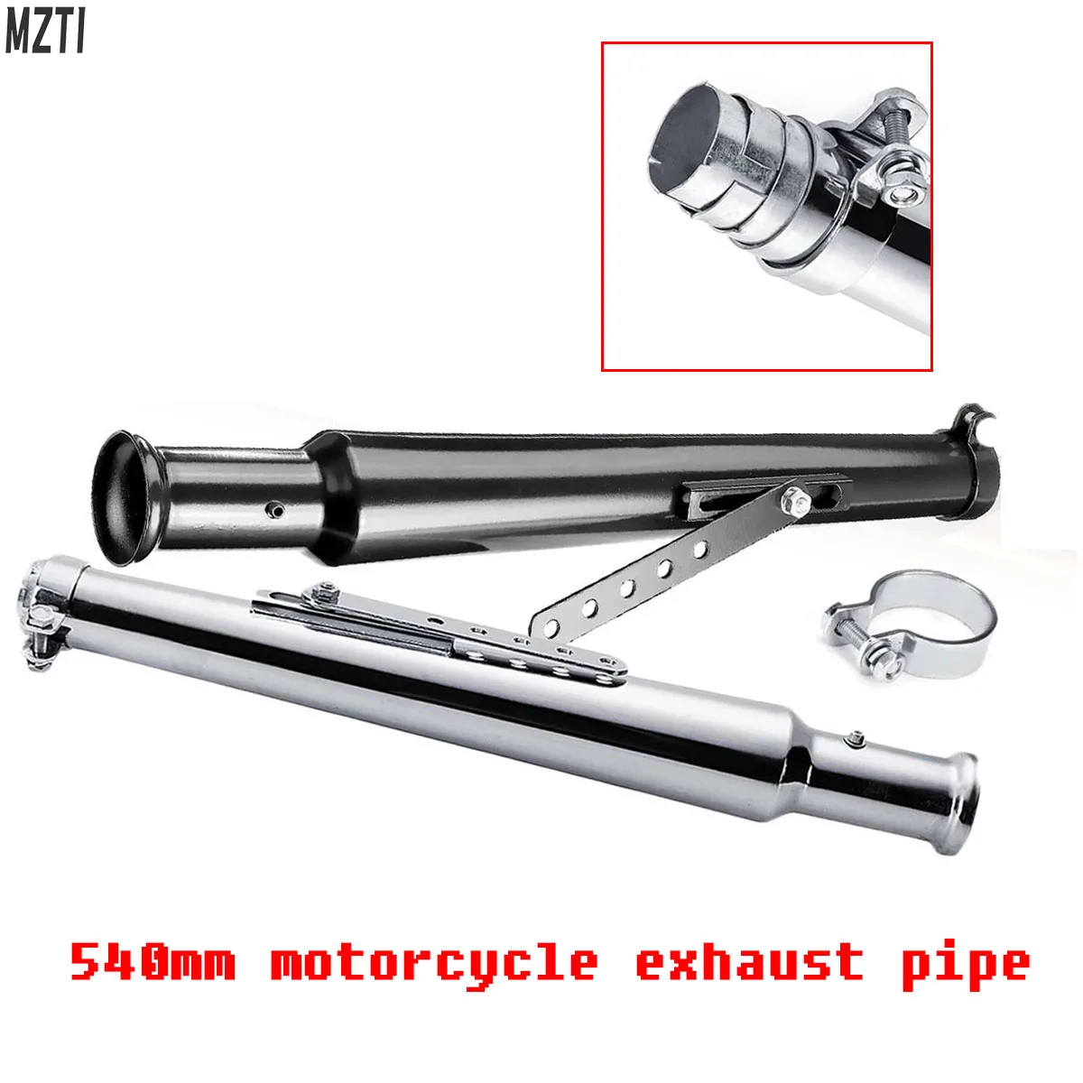 540mm Motorcycle Retro Tail Exhaust Pipe Muffler Silencer For Honda For Yamaha For Suzuki For Racer For Bobber For Chopper