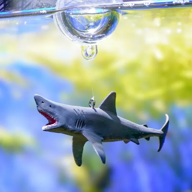 1 set Fish Tank Shark Decoration Floating Ocean Aquarium Ornament Decorations Pvc Layout Props Adornment