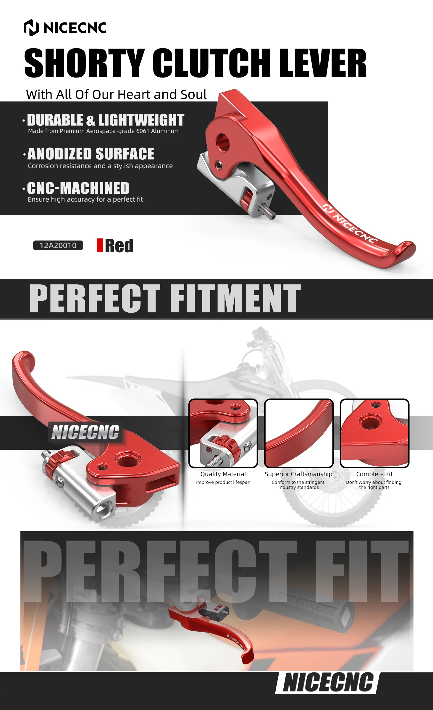 Kurzer Kupplungshebel Start-Stopp-Schalter für Beta RR 300 RR 250 RR 350 RR 390 430 480 2017-2026 Xtrainer 300 2019-2026 – Detail 1