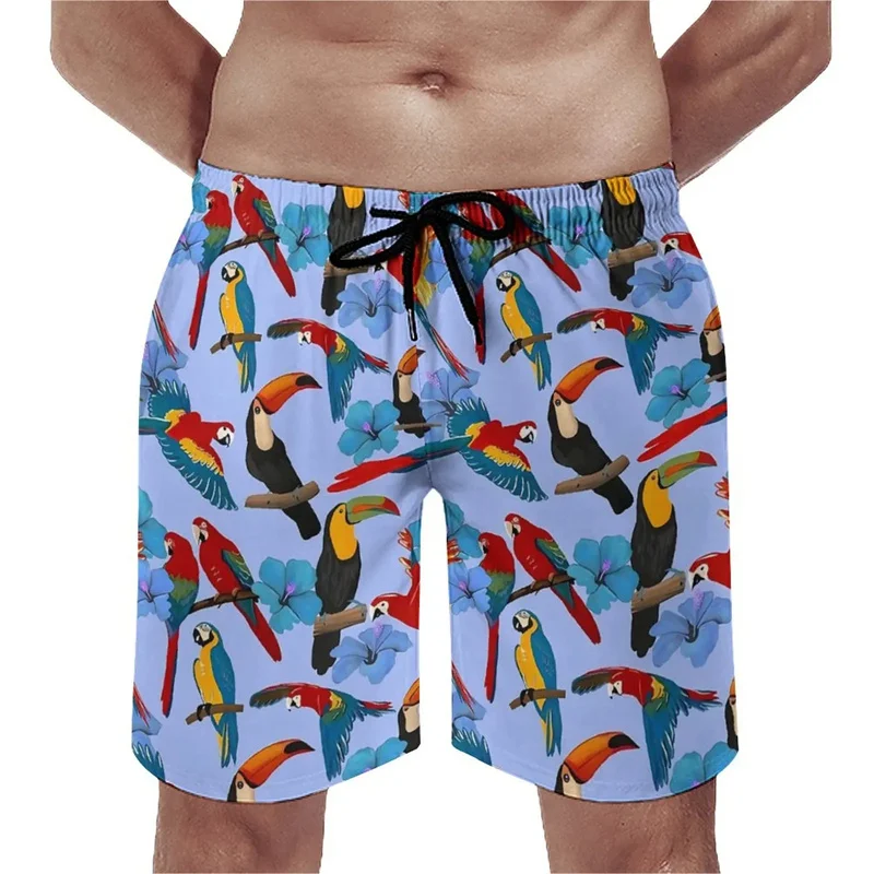 

New Summer Harajuku 3D Cute Animal Birds Printing Beach Shorts For Men Children Fashion Streetwear Board Shorts Cool Swim Trunks
