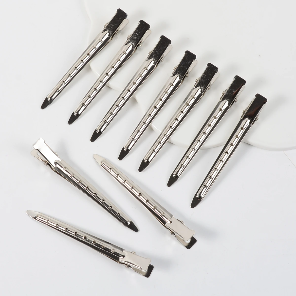Hair Salon Hair Clips Metal Duckbill Crocodile Curling Hair Styling Clips Barber Shop Hair Positioning Clips Women's Hair Clips