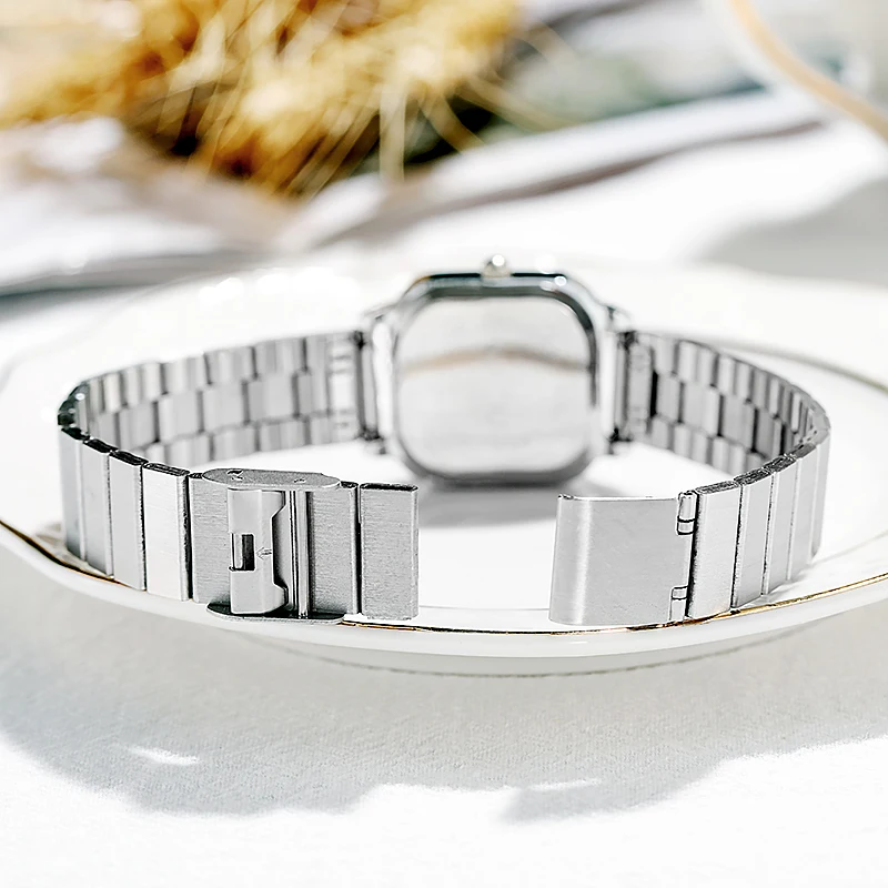 جديد وصول موضة عادية الشظية النساء الساعات الفاخرة العلامة التجارية أعلى جودة كامل الفولاذ المقاوم للصدأ ساعة كوارتز reloj دي داما Relojes