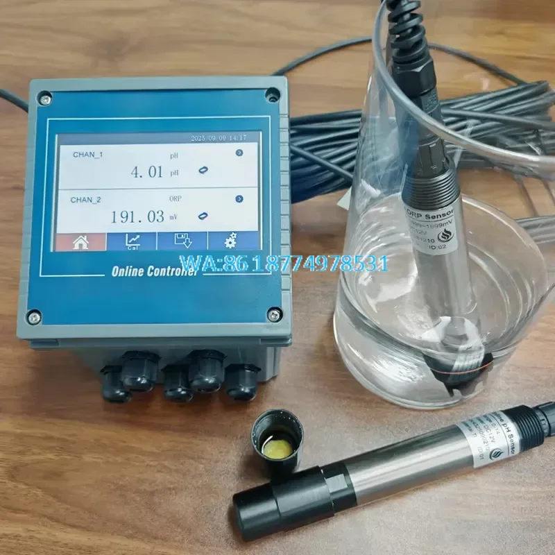 Wmwmnu for YCH Aquarium pH Sensor RS485 MODBUS Electrolyte Free OEM Customizable 0.02 Accuracy Glass Electrode 0 14 Range