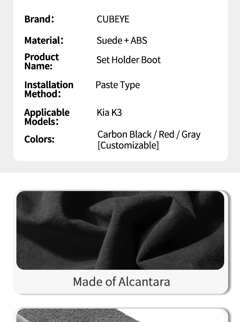 Für Kia K3 Sportage R KX1 Schalthebel Schutz Boot Abdeckung Trim Aufkleber Auto Innen Zubehör Aus Alcantara – Detail 4