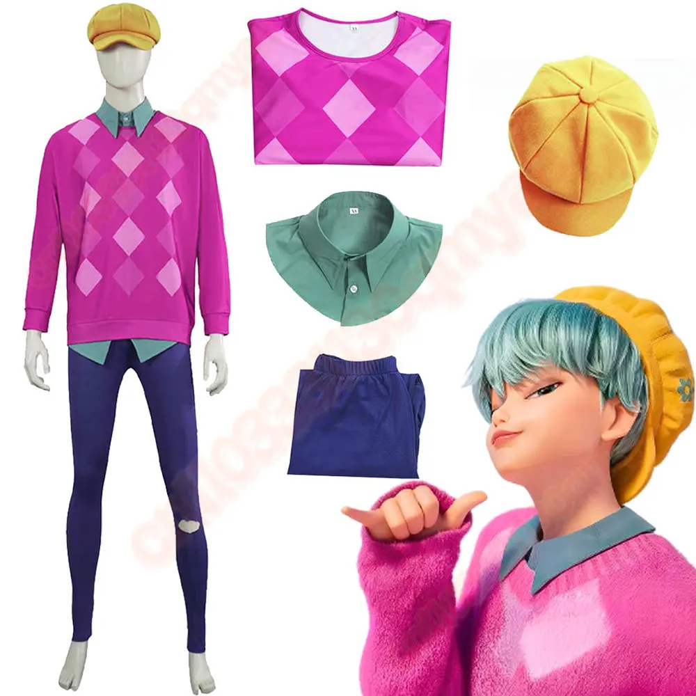 

KPop Demon Hunters Baby Saja Cosplay Costume Boys Sweater Anime Movie Boys Group Idol Huntrx Uniform Halloween Party Mira zoey
