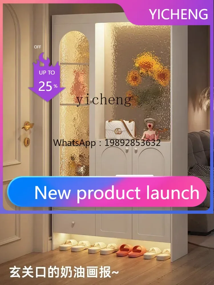 

LYY entrance shoe cabinet integrated living room glass wine cabinet display high-end screen partition cabinet