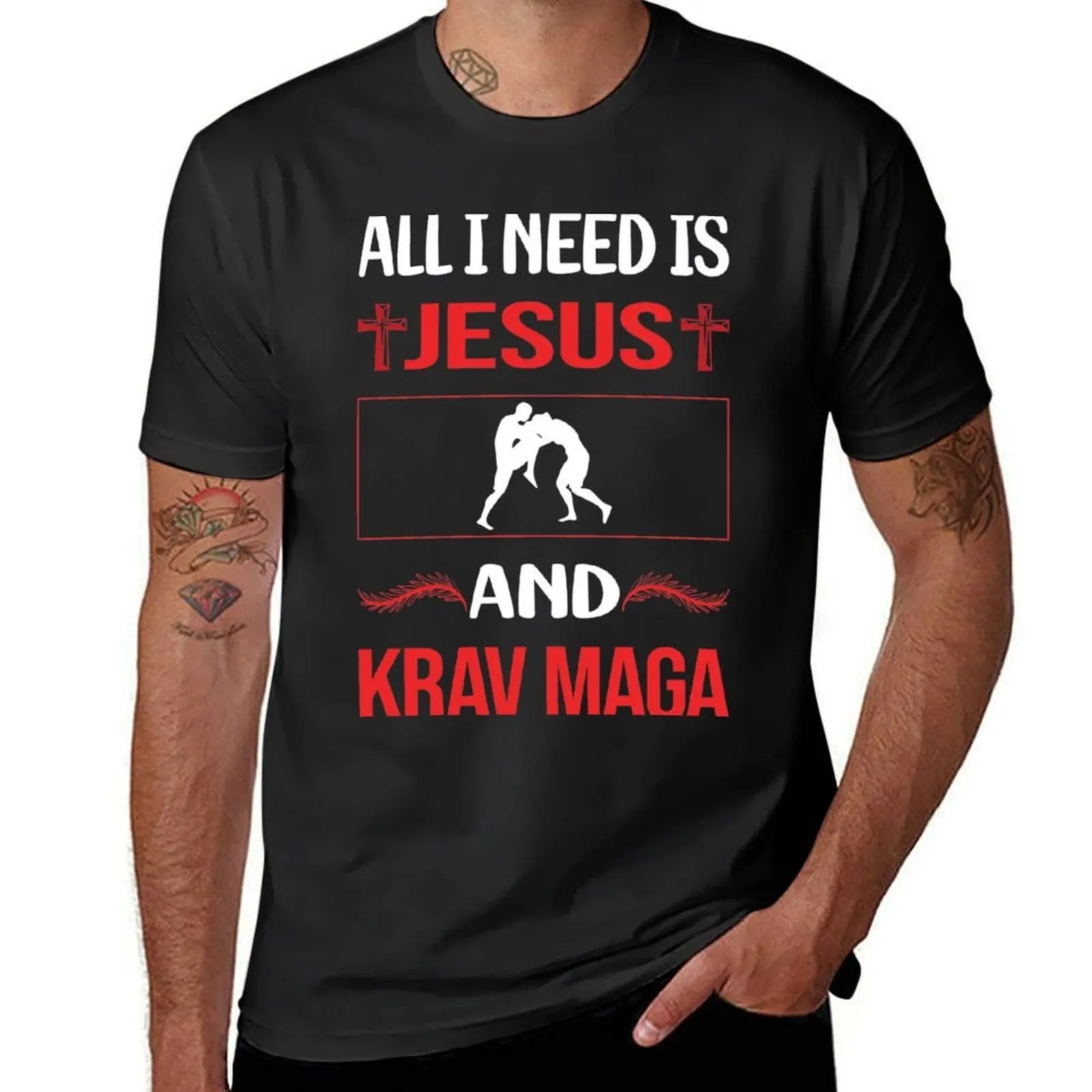 

Funny Jesus Krav Maga T-shirt quick-drying summer tops funnys Blouse men graphic t shirts