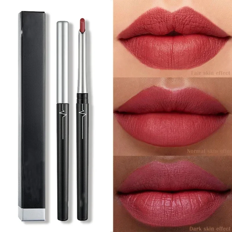 Fashional Portable Matte Pencil Lipstick Natural Colorful Long-Lasting Waterproof Moisturizing Pen Lip Liner Makeup per le donne