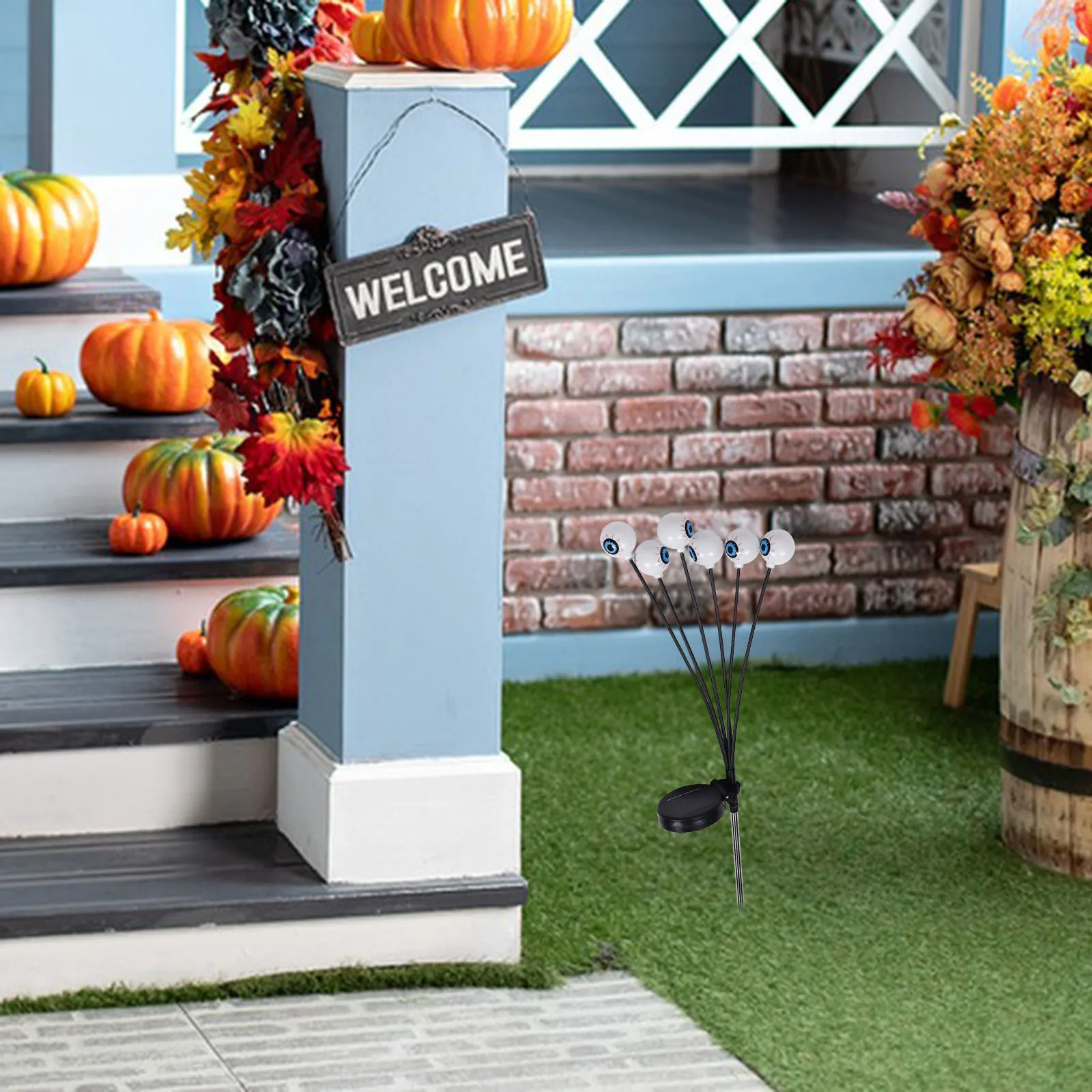 

Solar Powered Halloween Eyeball Lights Outdoor Swaying Pathway Decor Garden Yard Party Spooky Light Display