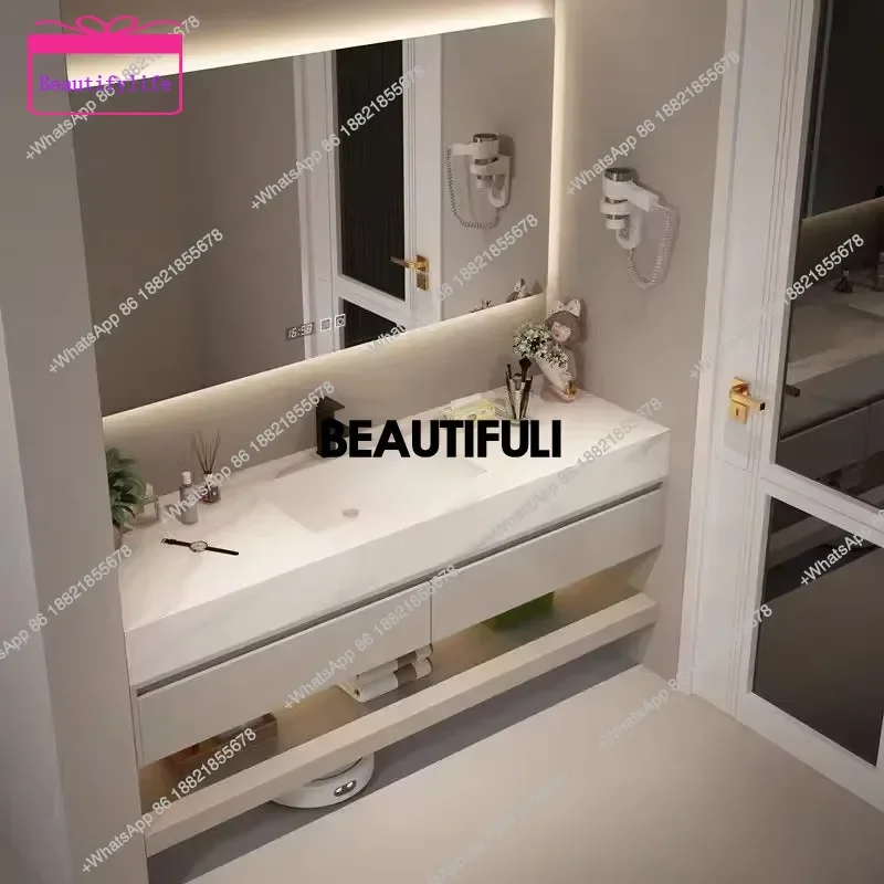 YL Internal Storage Bathroom Cabinet Lighting Mirror Makeup Wall Bathroom Cabinet Vanity Toilet Meuble Salle De Bain Home Furn