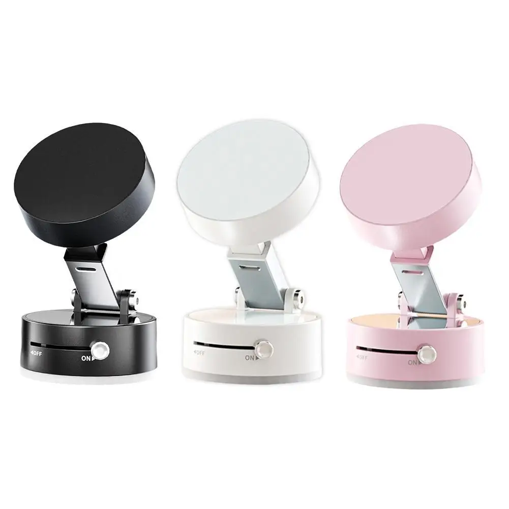 

Mobile Phone Vacuum Suction Cup Holder Foldable Desk Stand for iPhone Android Kitchen Lazy Vacuum Double Sided Magnetic Bracket