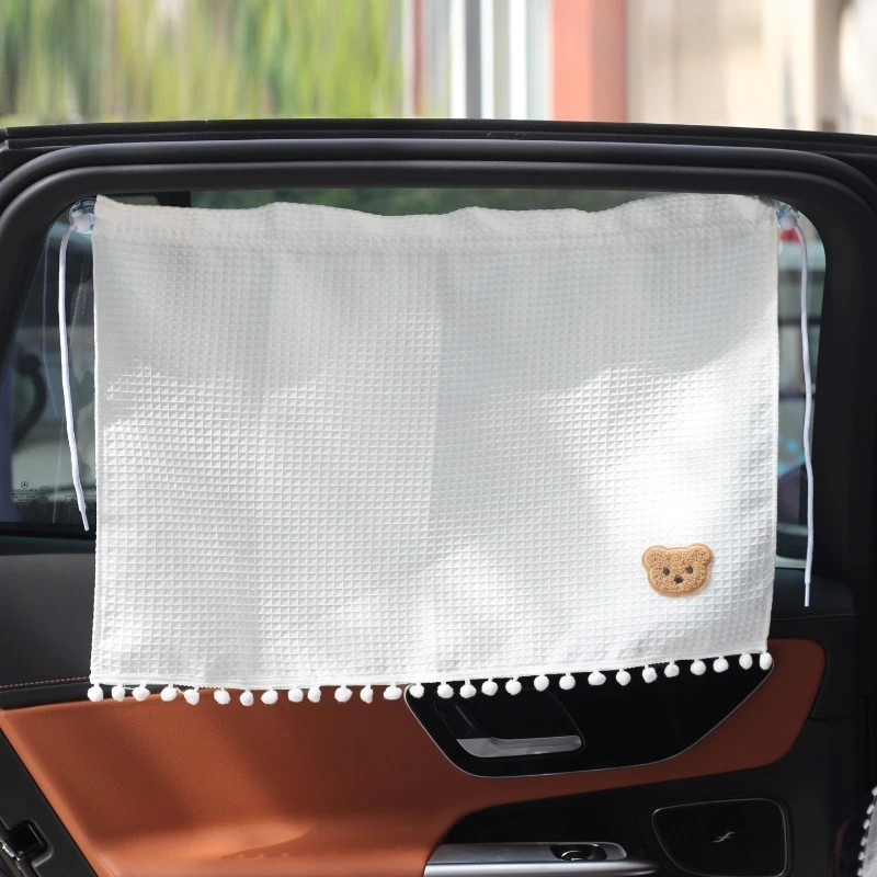 1pcs Universal Suction Cup Curtain Flower Car Window Sunshade Cover Cartoon Side Window Sunshade Uv Protection