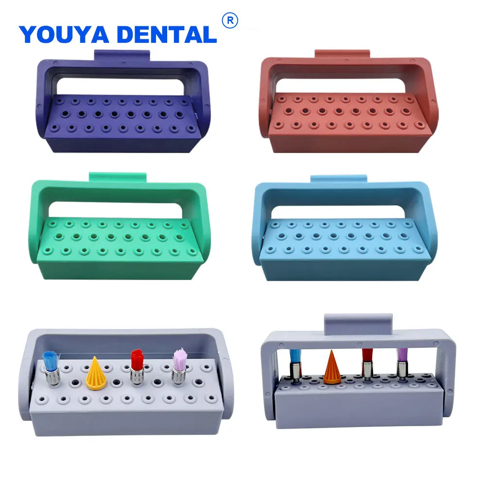 26 Holes Dental Plastic Root Endo Files Holder Burs Box Endo Block Organizers Endodontic File Drill Stand Clinic Instrument