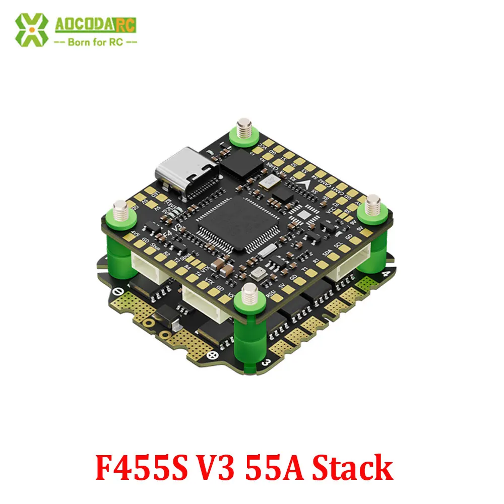 

Aocoda-RC F455S V3 55A Stack F405 V3 Flight Control 55A ESC For FPV Racing DIY Parts