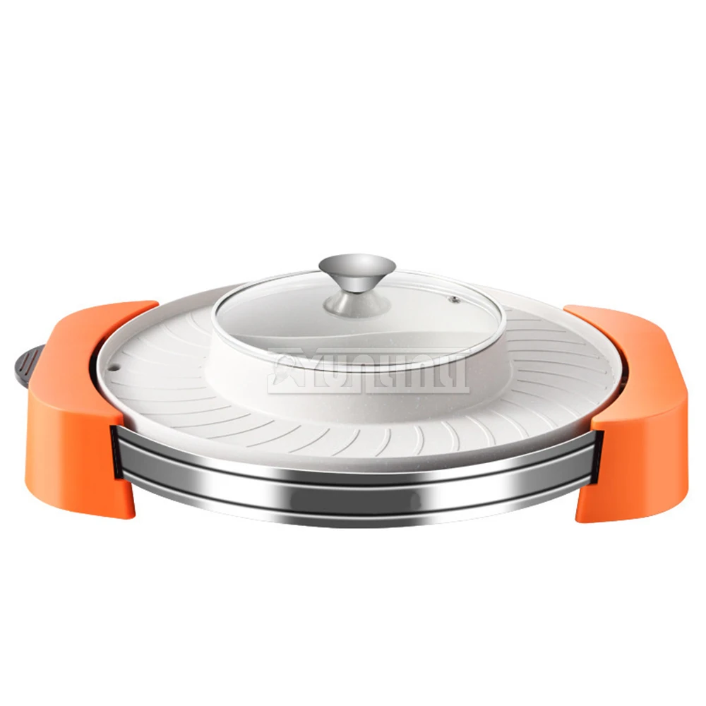 Asadores Electricos-Marmite électrique portable, gril rôti frit, tout-en-un, ménage, antiadhésif, outils