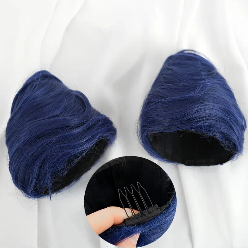 Rolecos jogo lol mitmaker nami peruca cosplay 75cm cor misturada perucas femininas resistente ao calor cabelo sintético