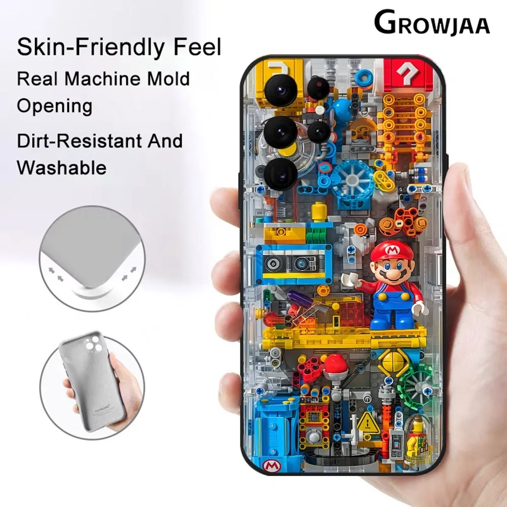 Funda de juego de Super Mario Bros Phone Case for Samsung Galaxy S24 Ultra S22 S23 Ultra S21 S20 Protective Silicone Funda