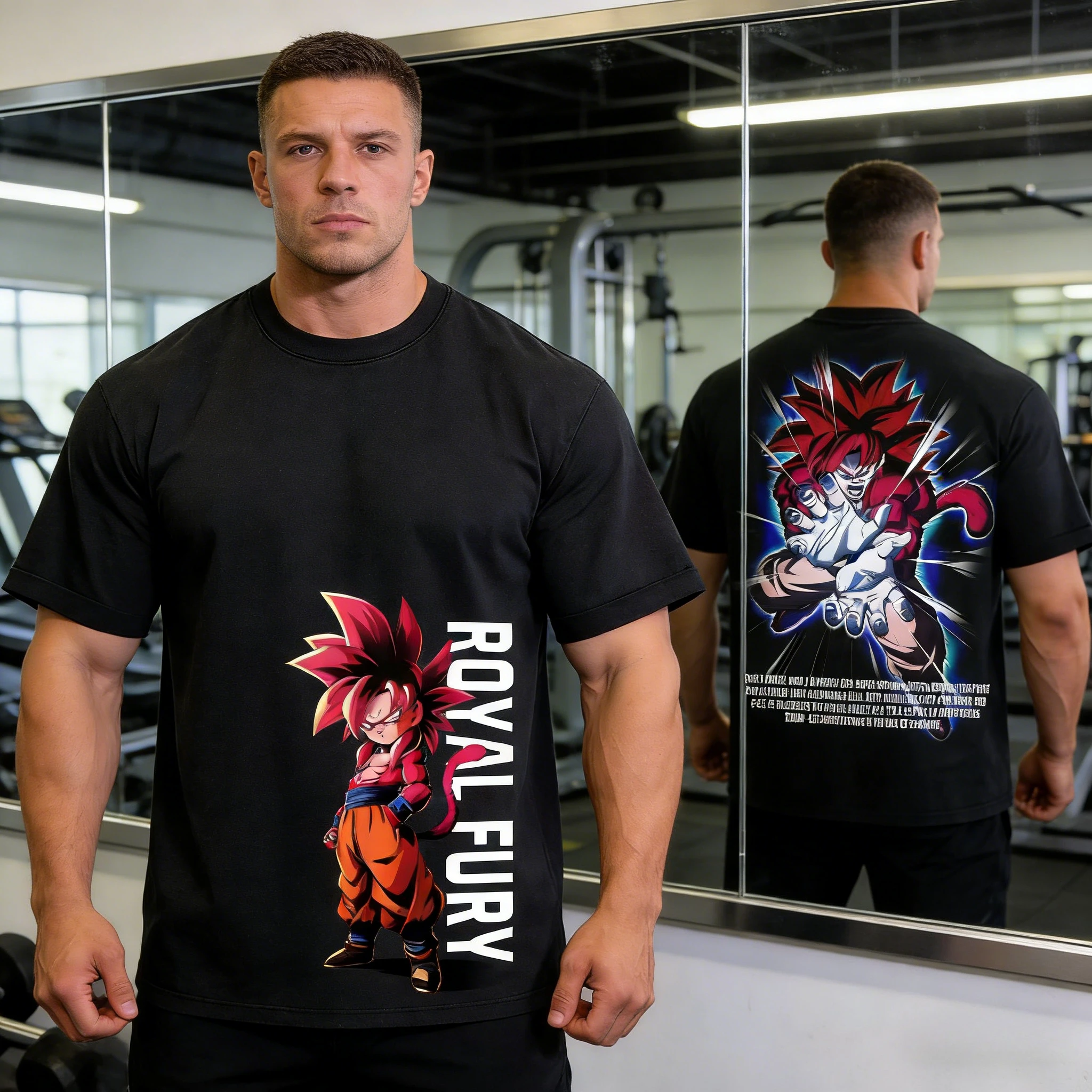 

Летняя хлопковая футболка с принтом «Драгон Болл: Супер Сайян 4» (Укун) 2026 года, для взрослых и детей, больших размеров, комплект для родителей и детей