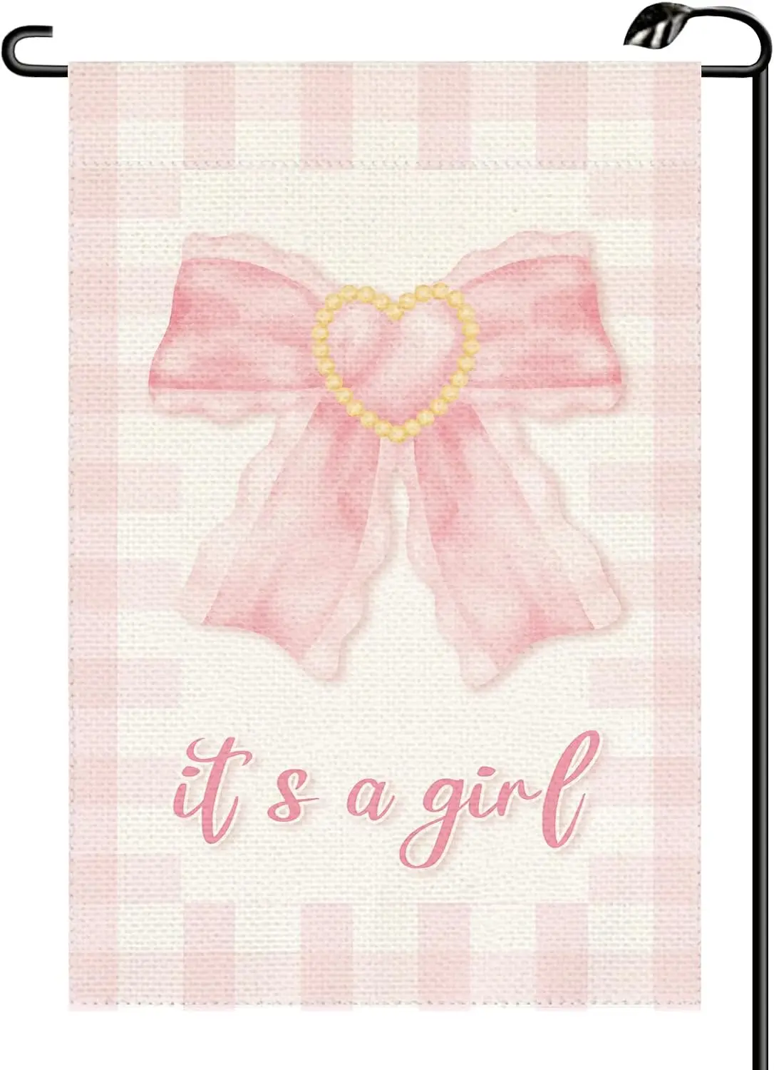It's A Girl Baby Shower Garden Flag 12x18 Inch Double Sided Birth Announcement Newborn Baby Gender Reveal Small Flags Fa WWP zzo