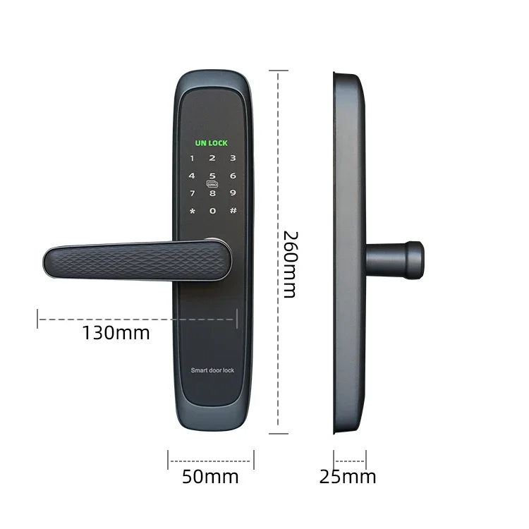 ตัวล็อกพอร์ต USB แบบ X5สมาร์ทโฮมล็อค WiFi ประตูล็อคอัจฉริยะไม่มีแอปพลิเคชั่นด้วยลายนิ้วมือ