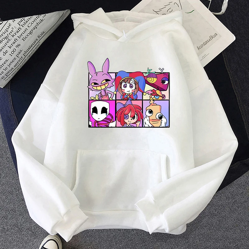 2025 بومني المهرج رامين المذهل السيرك الرقمي هوديس الطباعة بلوزات الرجال/النساء ملابس طويلة الأكمام الشتاء هودي